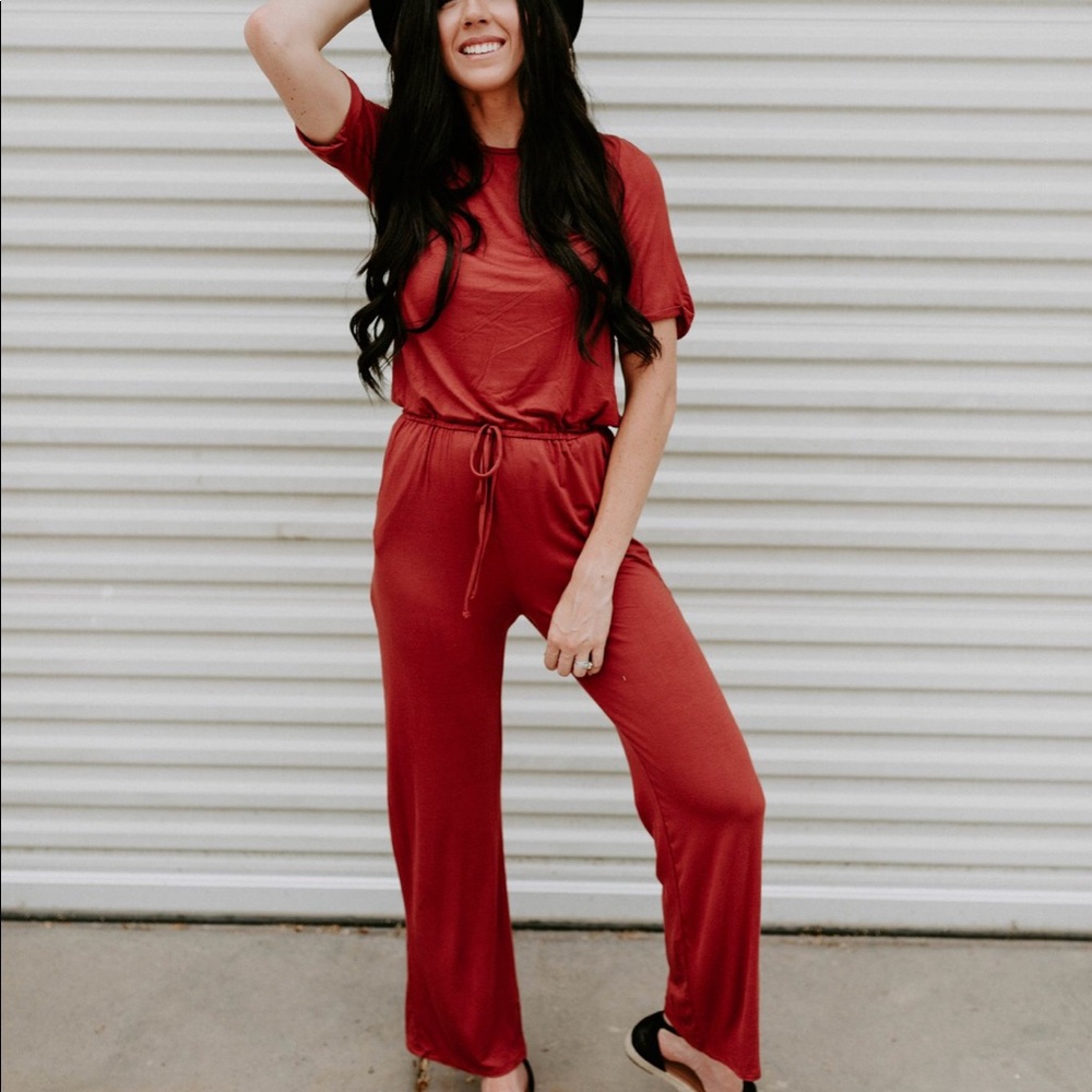 The Rachel Elastic Waist Jumpsuit- S - 3XL - Picture 3 of 8